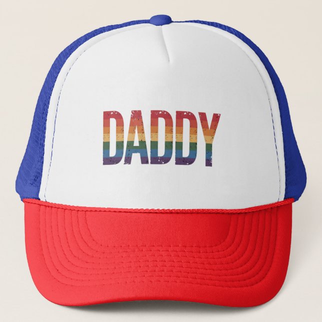 Pappa Gay Pride Month LGBTQ Fars dag Regnbåge  Keps (Framsida)