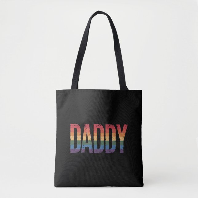 Pappa Gay Pride Month LGBTQ Fars dag Regnbåge  Tygkasse (Framsida)
