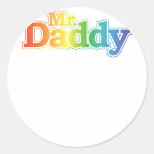 Pappa Gay pride Runt Klistermärke