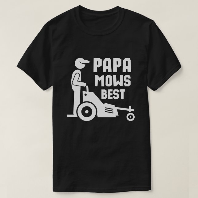 Pappa ger bäst resultat - minimalistiskt Gräsmatta T Shirt (Design framsida)