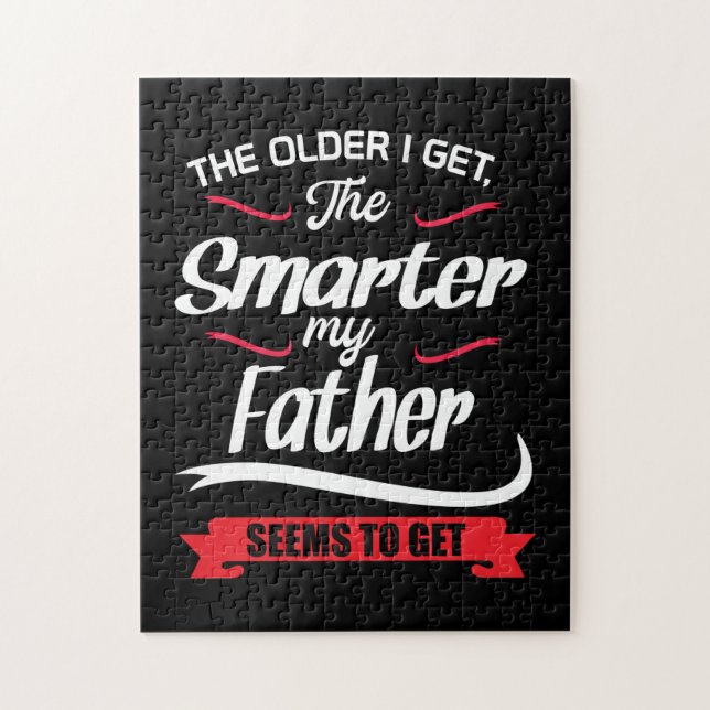 Pappa ger den äldre jag får den smartare pussel (Vertikal)
