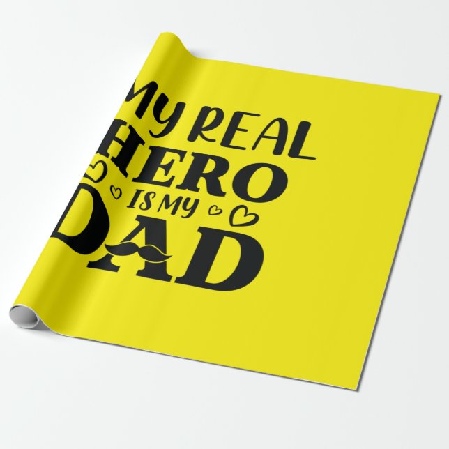 Pappa ger min riktiga Hero är min Hero Presentpapper (Utrullad)