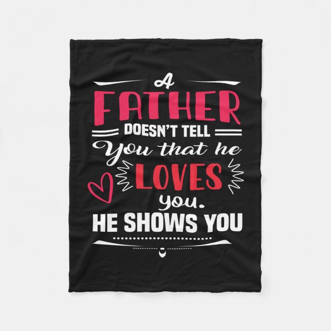 Pappa Gift A Far berättar inte Fleecefilt (Framsidan)