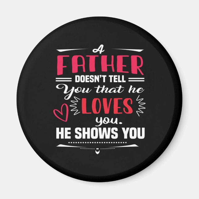 Pappa Gift A Far berättar inte Magnet (Framsidan)