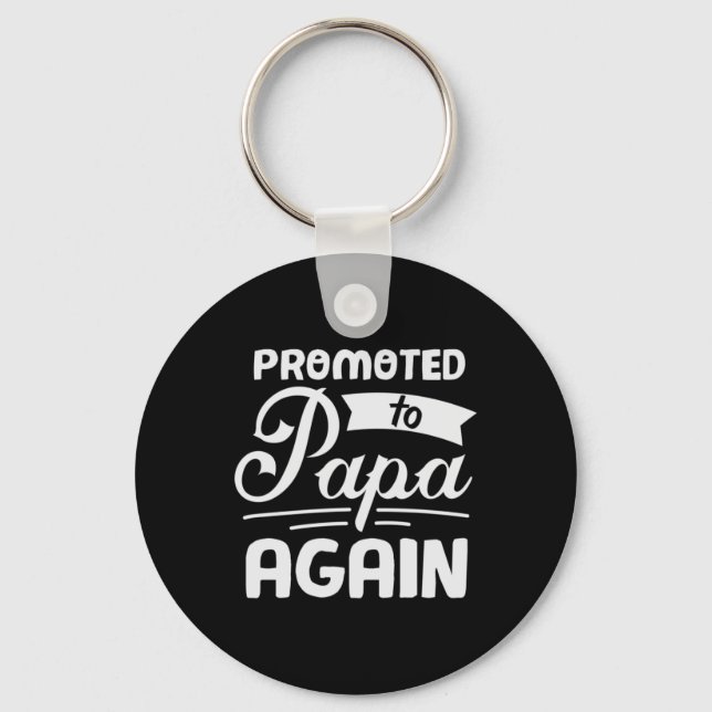 Pappa Gift befordrades till Pappa igen Nyckelring (Framsida)