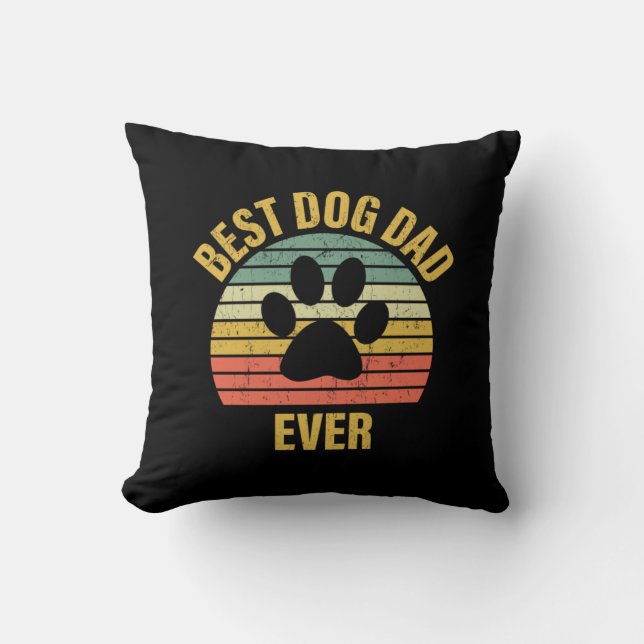 Pappa Gift Best Hund Pappa någonsin Kudde (Framsida)