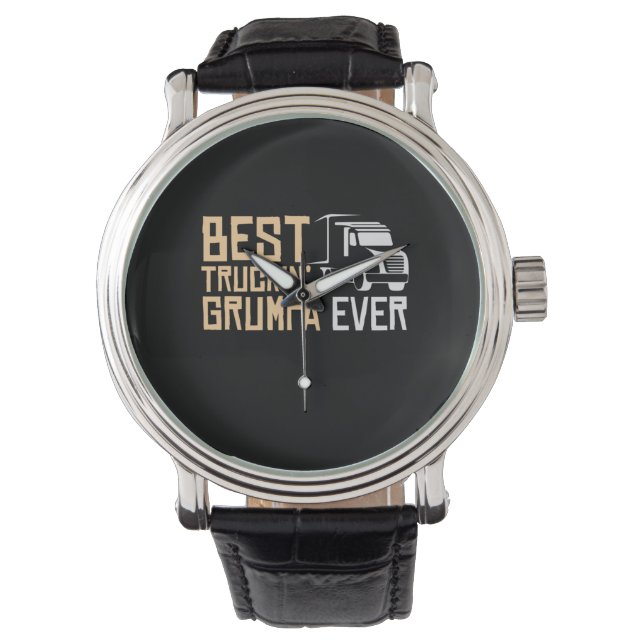 Pappa Gift Best Truckin Grumpa nånsin Armbandsur (Framsida)