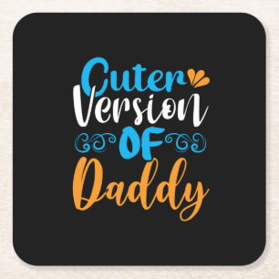 Pappa Gift Cuter-version av pappa Underlägg Papper Kvadrat