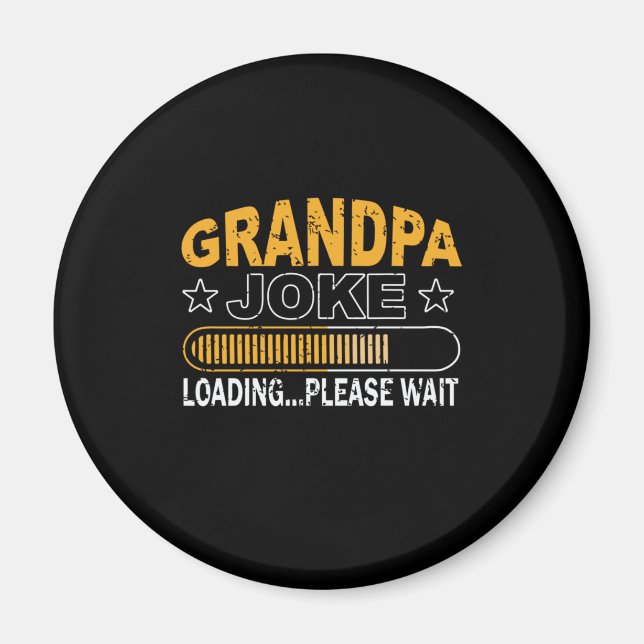Pappa Gift Grandpa Loading, tack Magnet (Framsidan)