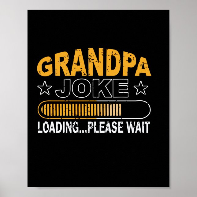 Pappa Gift Grandpa Loading, tack Poster (Framsidan)