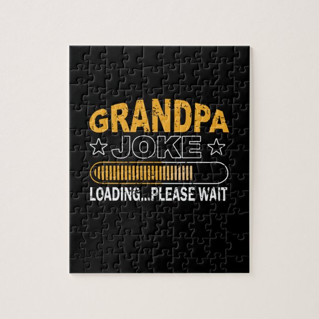 Pappa Gift Grandpa Loading, tack Pussel (Vertikal)