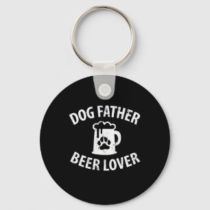 Pappa Gift Hund Far Beer Älskare Nyckelring