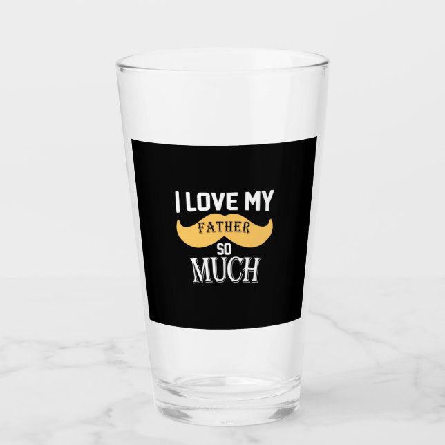 Pappa Gift I Kärlek My Far så mycket Glaskopp (Framsida)