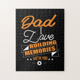 Pappa Gift Kärlek Bygger minnen med dig Pussel