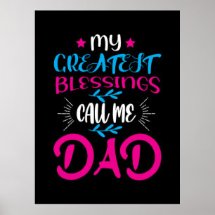 Pappa Gift min Underbarare välsignelse Ring mig Pa Poster
