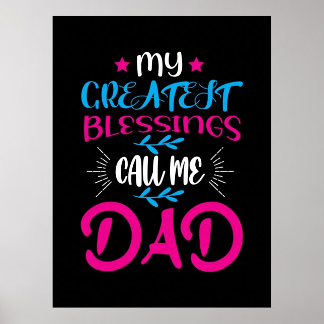 Pappa Gift min Underbarare välsignelse Ring mig Pa Poster (Framsidan)