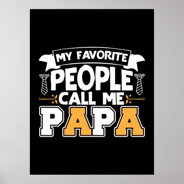 Pappa Gift My Favorite Folk kallar mig Pappa Poster (Framsidan)