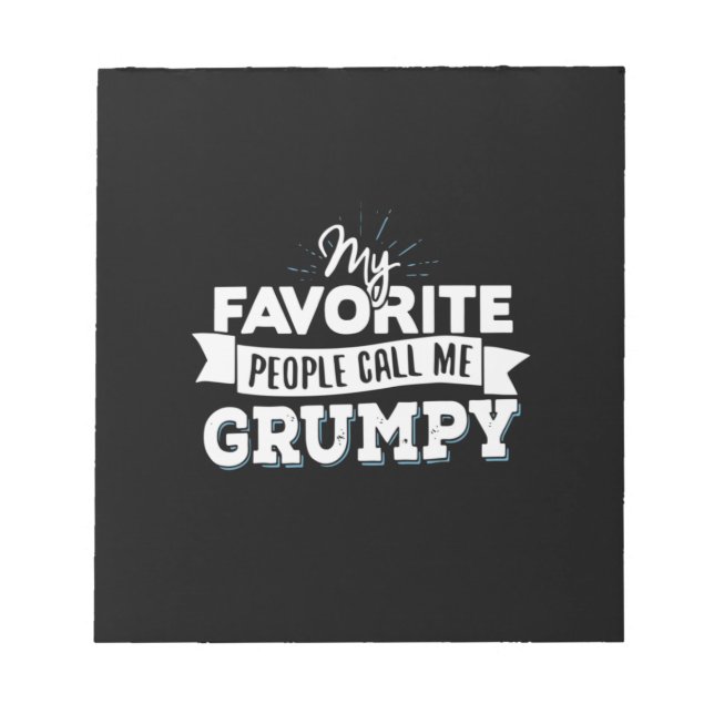 Pappa Gift My Favorite People kallar mig Grumpy Anteckningsblock (Framsida)