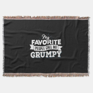 Pappa Gift My Favorite People kallar mig Grumpy Filt