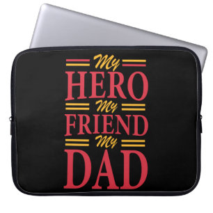 Pappa Gift My Hero Friend Pappa Laptop Fodral