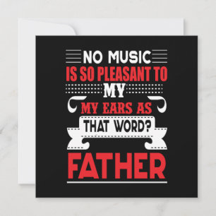Pappa Gift No Music är så glad Far Inbjudningar