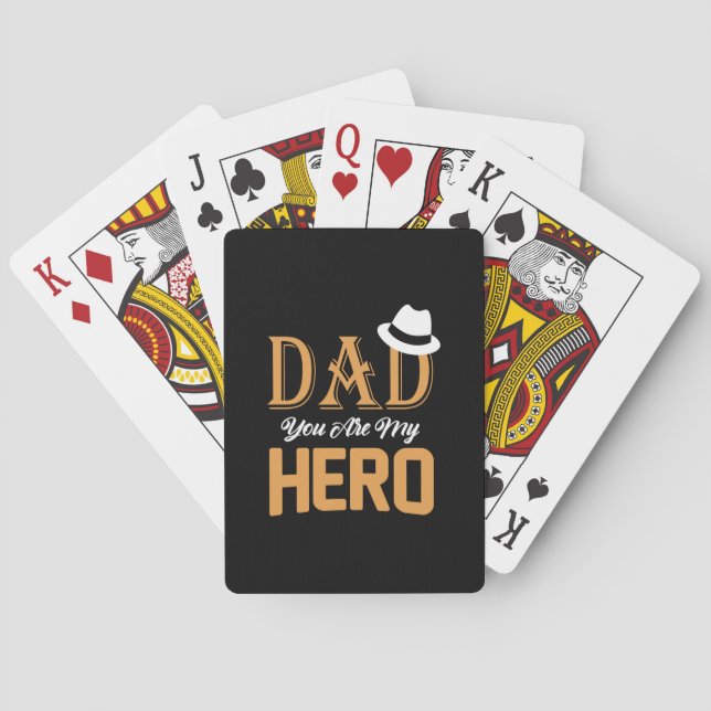 Pappa Gift Pappa du är min Hero Casinokort (Baksidan)