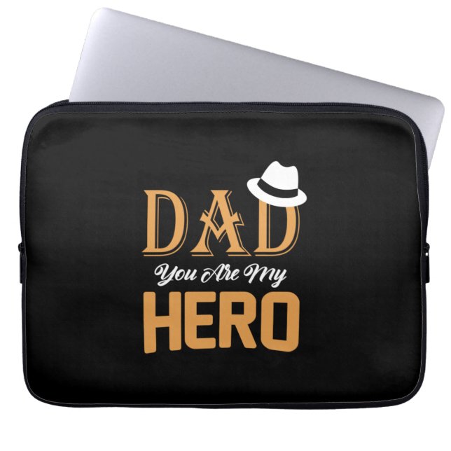 Pappa Gift Pappa du är min Hero Laptop Fodral (Framsidan)