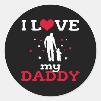 Pappa Gift/pappa Gift/I Kärlek Pappa Shirt/Feg Runt Klistermärke