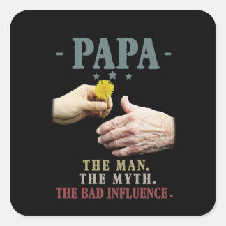Pappa Gift | Pappa, mannen, myten och det dåliga i Fyrkantigt Klistermärke