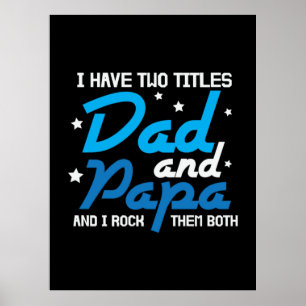 Pappa Gift Pappa och Pappa I Sten dem Poster