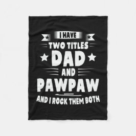 Pappa Gift Pappa och Pawpaw i Sten dem Fleecefilt