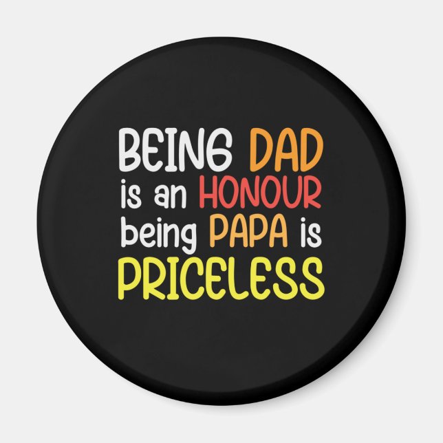 Pappa Gift som är Pappa som Pappa Magnet (Framsidan)