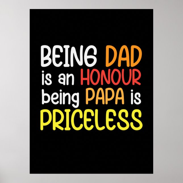 Pappa Gift som är Pappa som Pappa Poster (Framsidan)