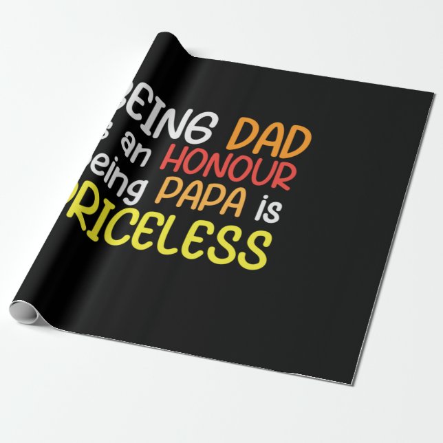 Pappa Gift som är Pappa som Pappa Presentpapper (Utrullad)