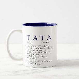 Pappa Gift - TATA-definition Två-Tonad Mugg