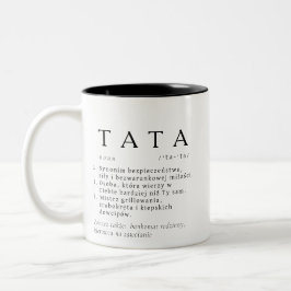 Pappa Gift - TATA-definition Två-Tonad Mugg