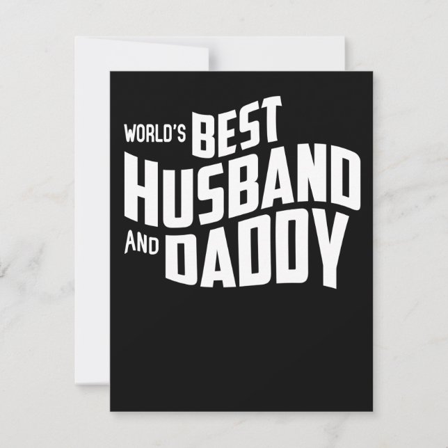 Pappa Gift | Världens bästa Make och pappa Tack Kort (Framsida)