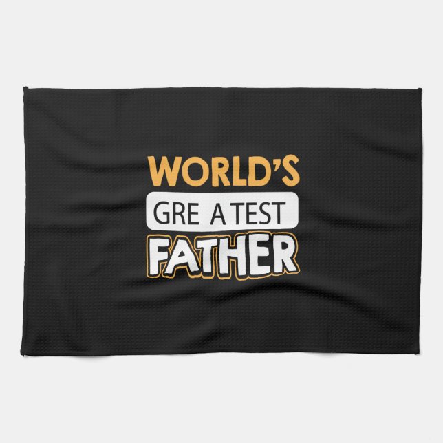 Pappa Gift Världsmästare Far Kökshandduk (Horisontell)