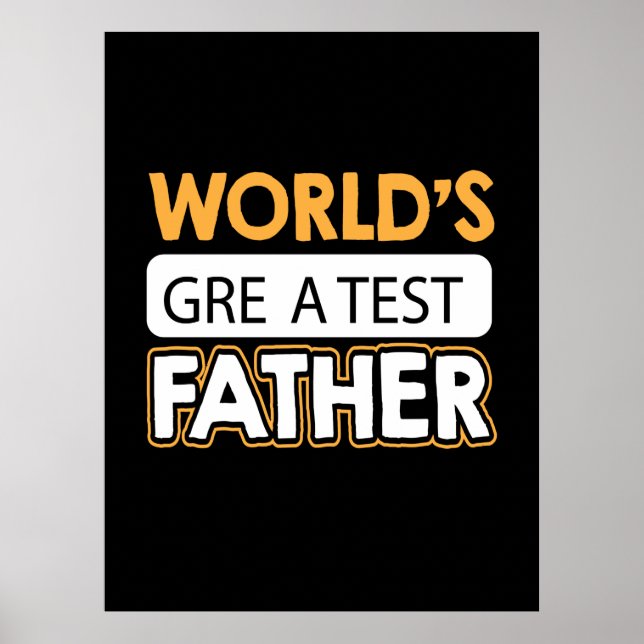 Pappa Gift Världsmästare Far Poster (Framsidan)