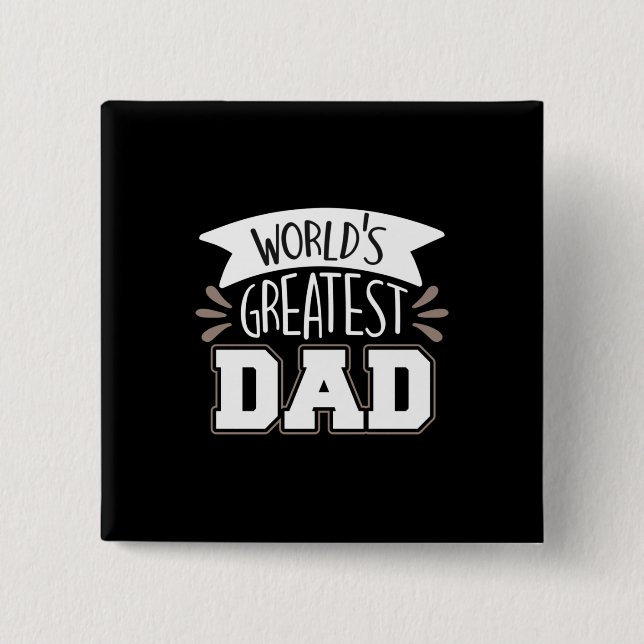 Pappa Gift Världsmästare Pappa Knapp (Framsida)