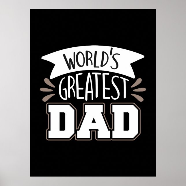 Pappa Gift Världsmästare Pappa Poster (Framsidan)