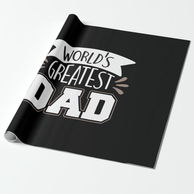 Pappa Gift Världsmästare Pappa Presentpapper (Utrullad)