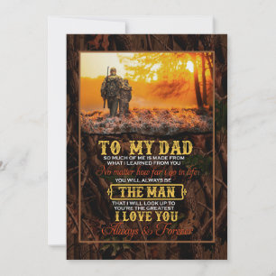 Pappa Gifts Brev till min Pappa, mannen jag Kärl Julkort