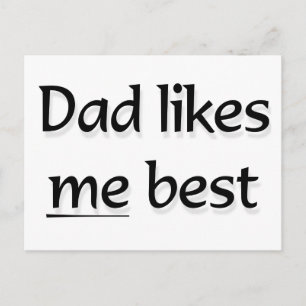 Pappa gillar mig bäst vykort