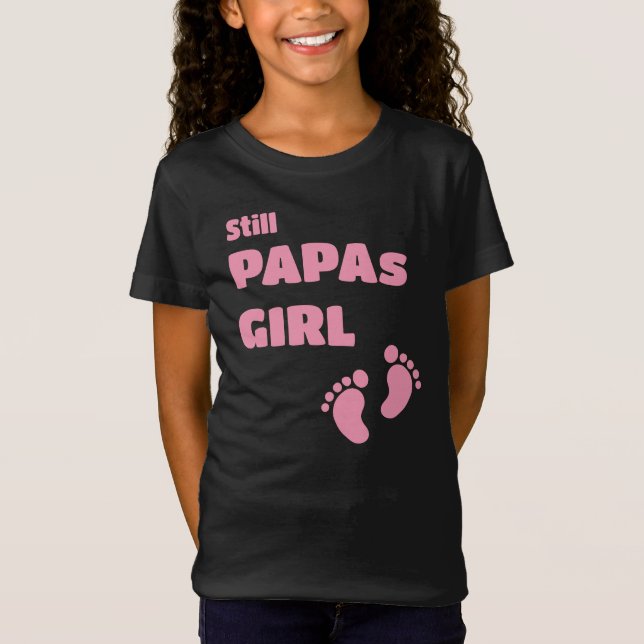 Pappa Girl - Footprint T Shirt (Framsida)