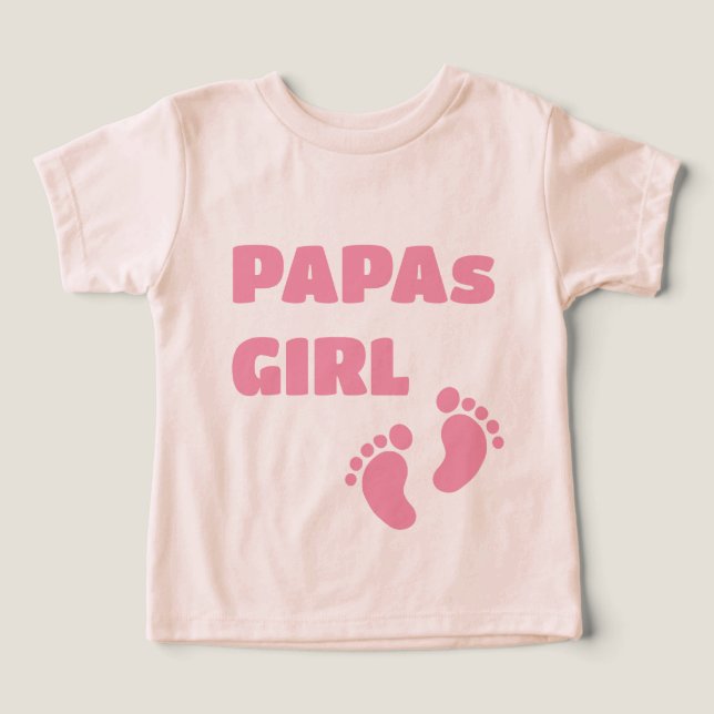 Pappa Girl - Footprint T Shirt (Design Framsida)