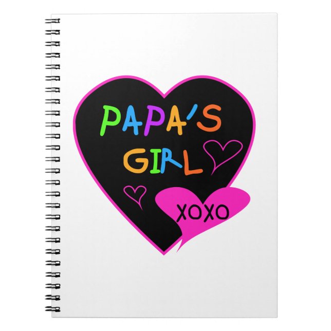 Pappa Girl Tees, Hats, Mugg, Buttons, kläder Anteckningsbok Med Spiral (Framsidan)