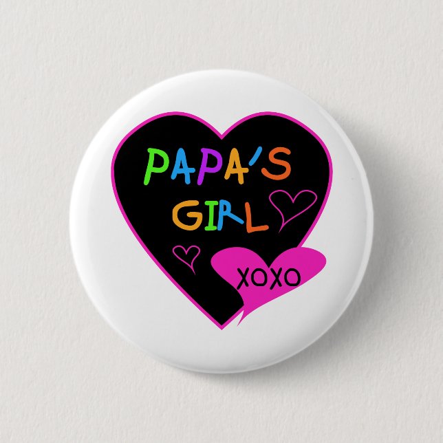 Pappa Girl Tees, Hats, Mugg, Buttons, kläder Knapp (Framsida)