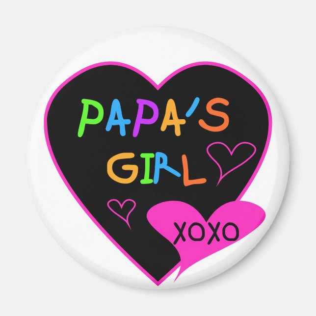 Pappa Girl Tees, Hats, Mugg, Buttons, kläder Magnet (Framsidan)