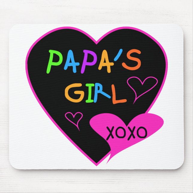 Pappa Girl Tees, Hats, Mugg, Buttons, kläder Musmatta (Framsidan)